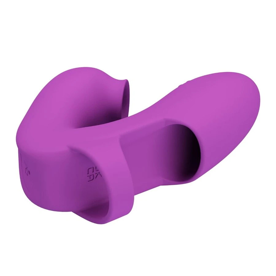 PRETTY LOVE - VIBRATORE DA DITA ATHENA CON STIMOLATORE CLITORIDEO VIOLA